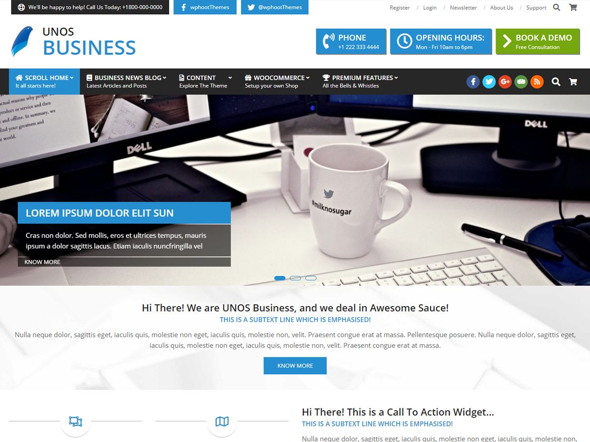 Unos Business WordPress 主题