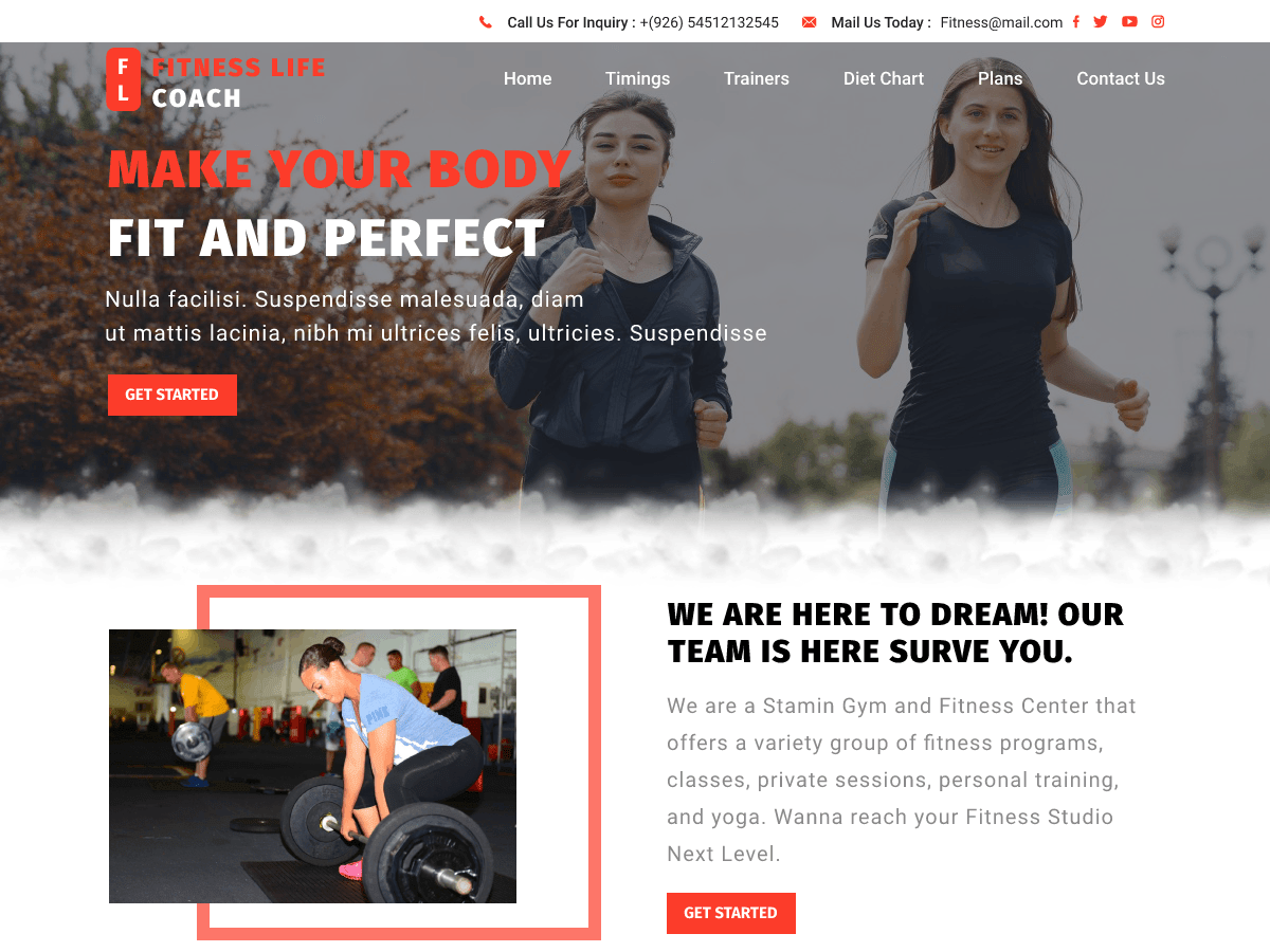 Fitness Life Coach WordPress 主题