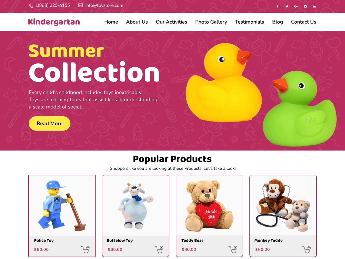 Classic Kids Store WordPress 主题