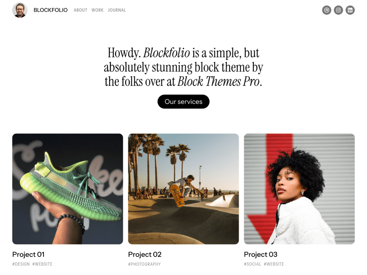 Blockfolio WordPress 主题