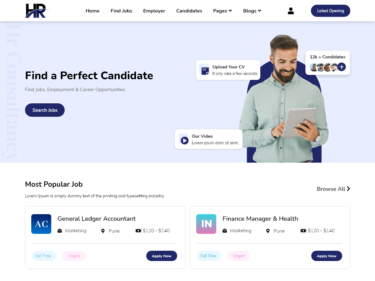 HR Management Consultancy WordPress 主题