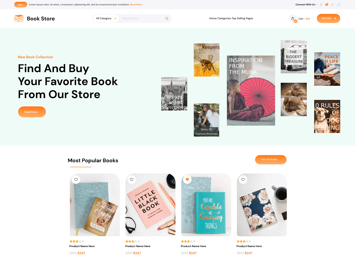 Bookstore Exhibition WordPress 主题