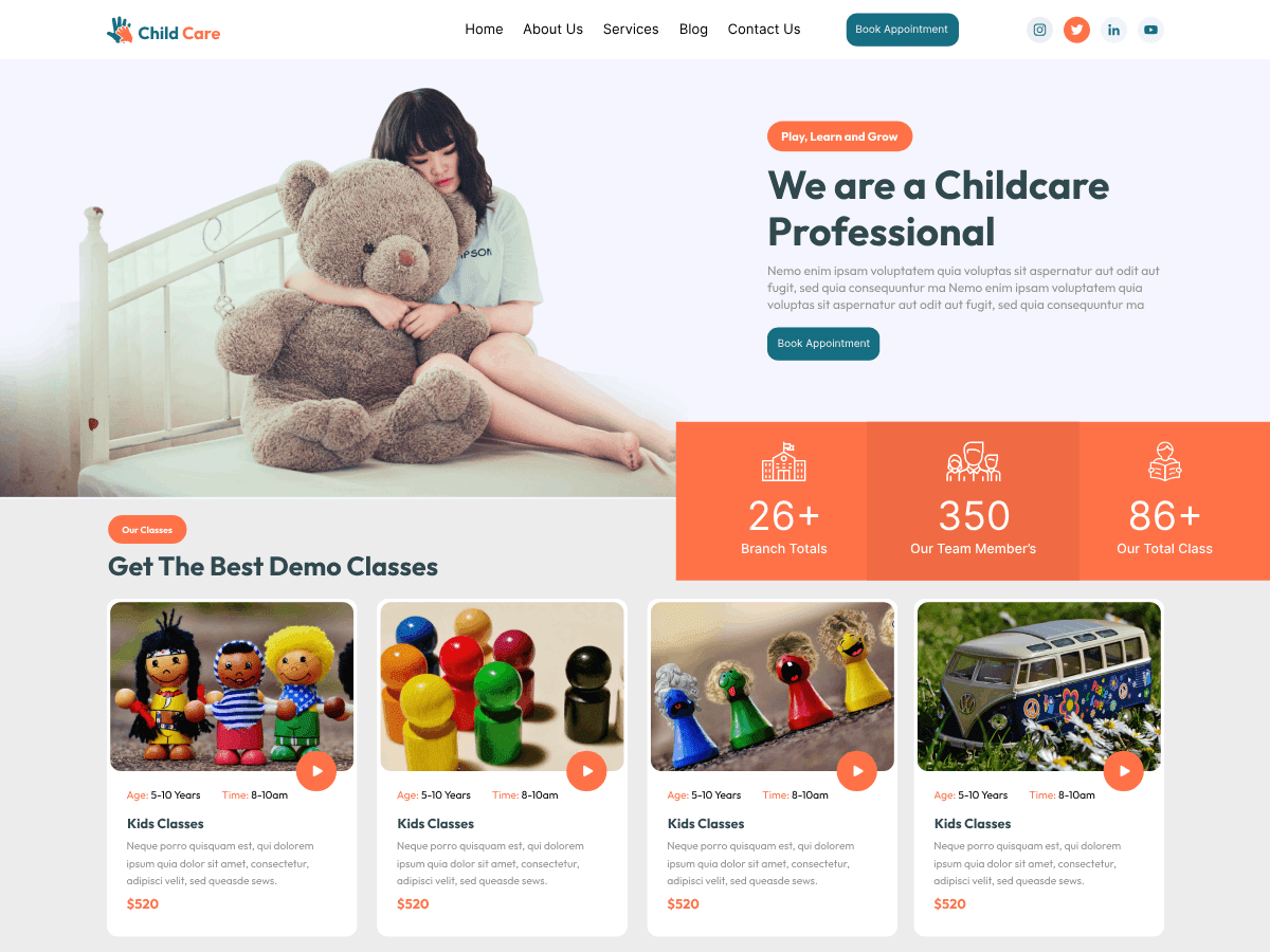 Kindergarten Playgroup WordPress 主题