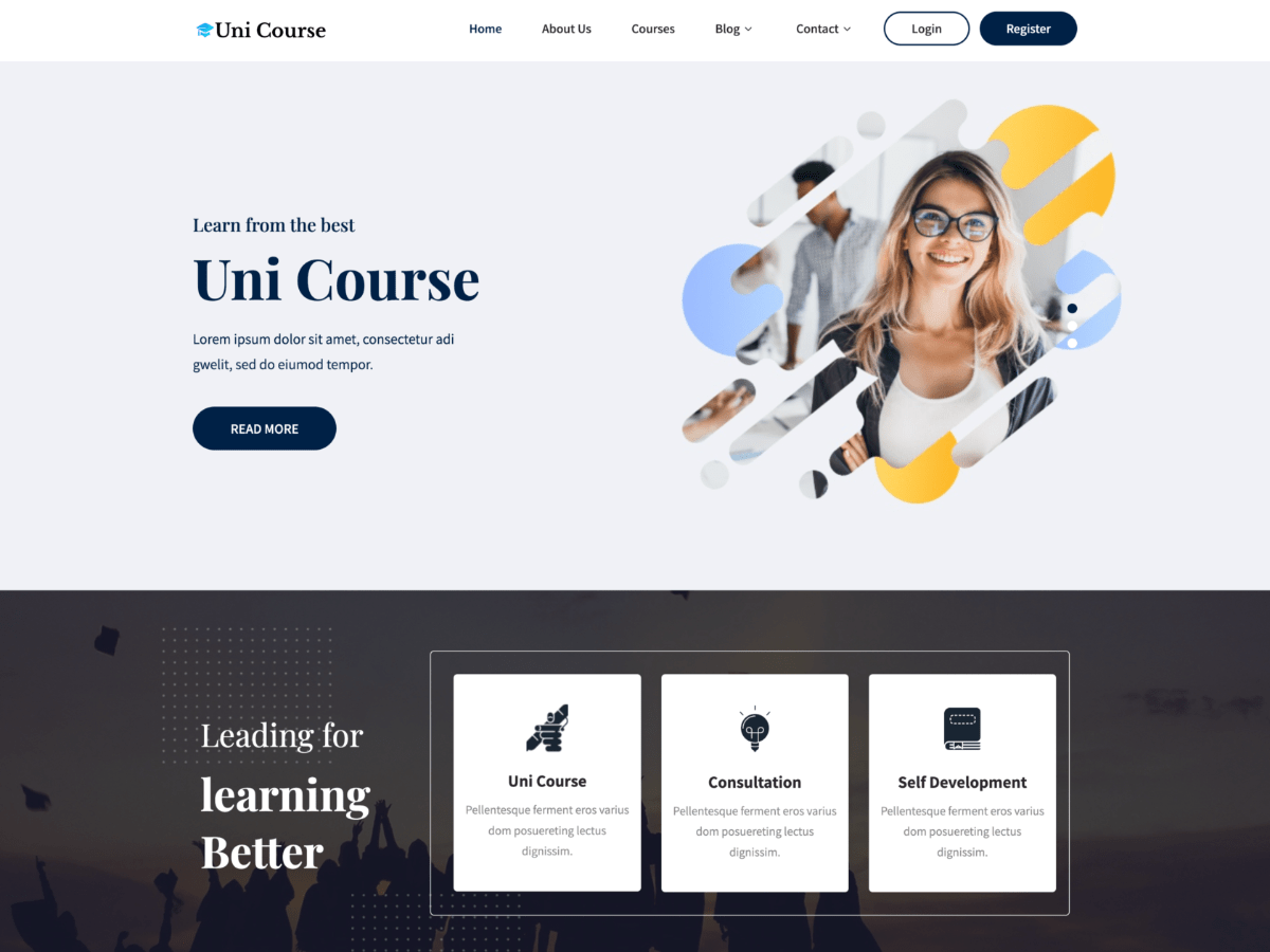 Uni Course WordPress 主题