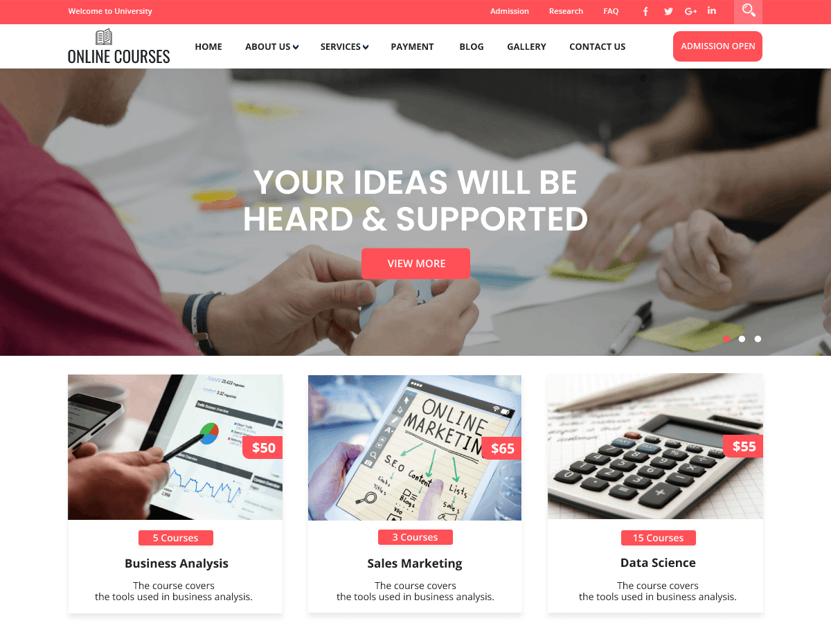 Elearning Online Courses WordPress 主题