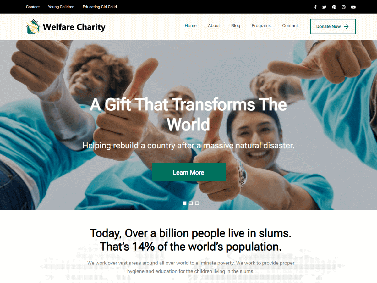 Welfare Charity WordPress 主题