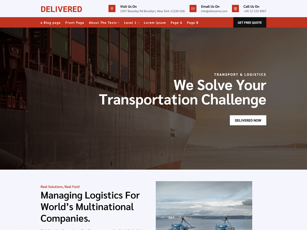 Delivered WordPress 主题