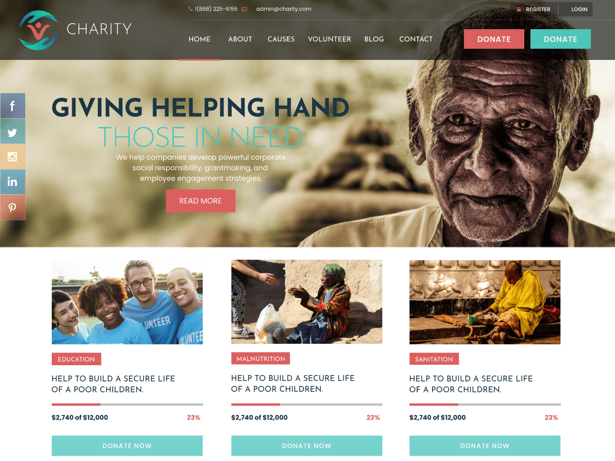 NGO Organization WordPress 主题