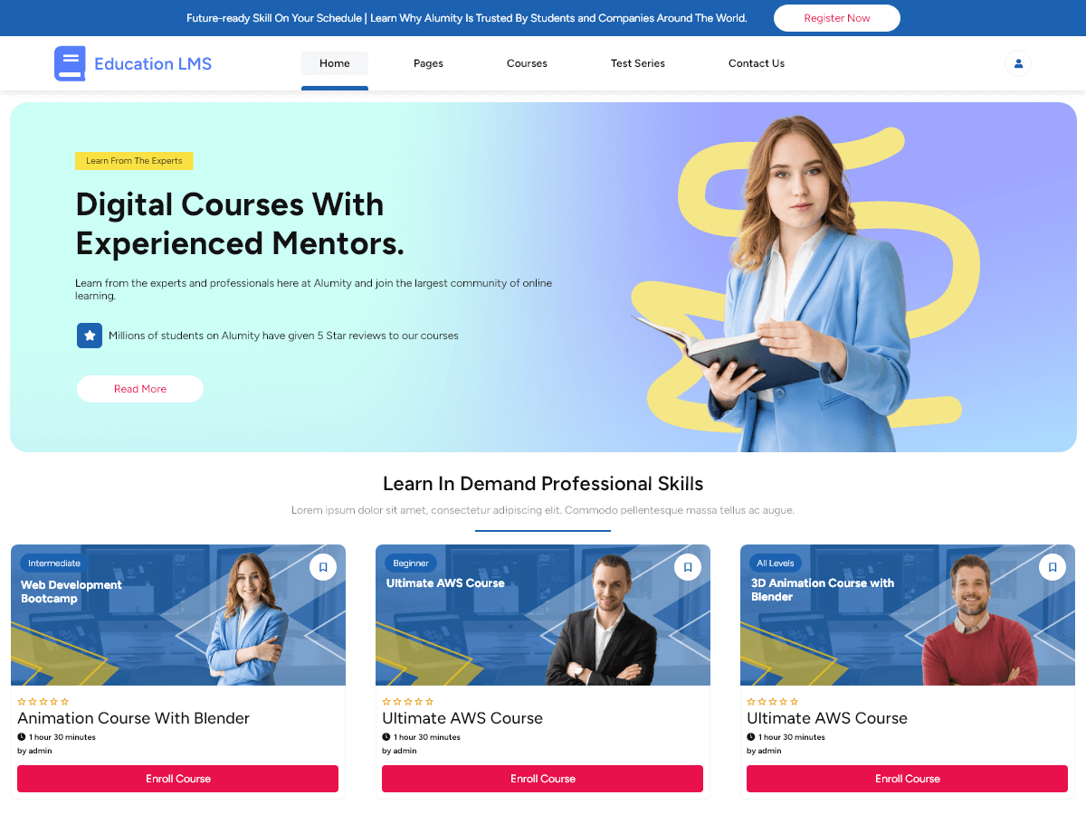 LMS Education Elementor WordPress 主题