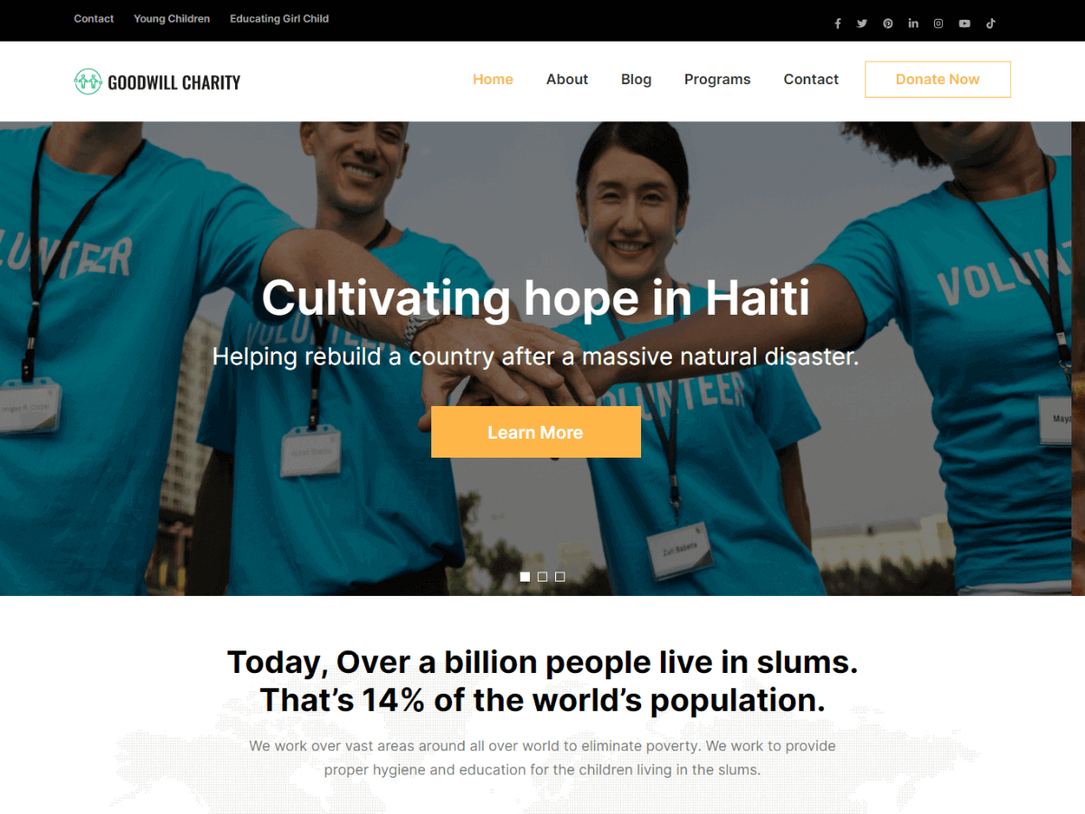 Goodwill Charity WordPress 主题