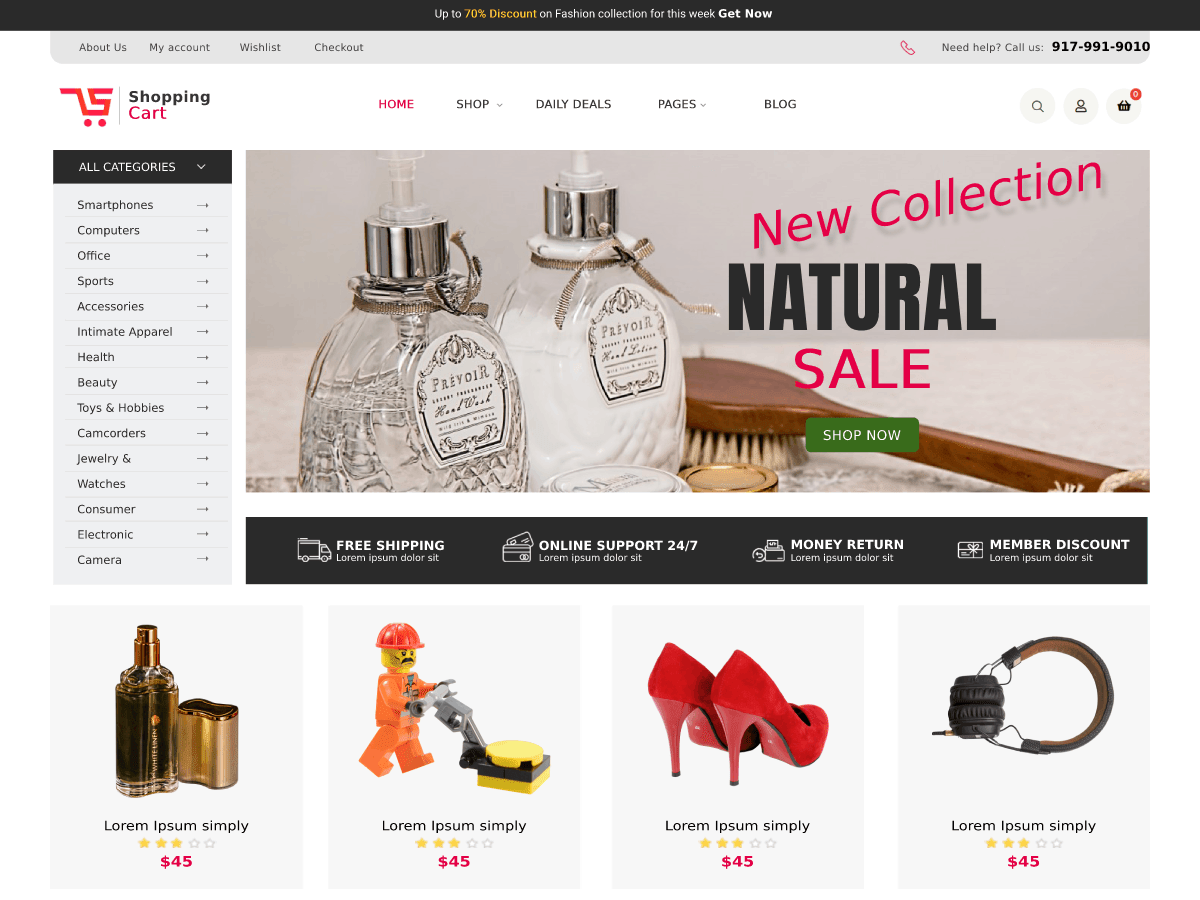 Shopping Cart Woocommerce WordPress 主题