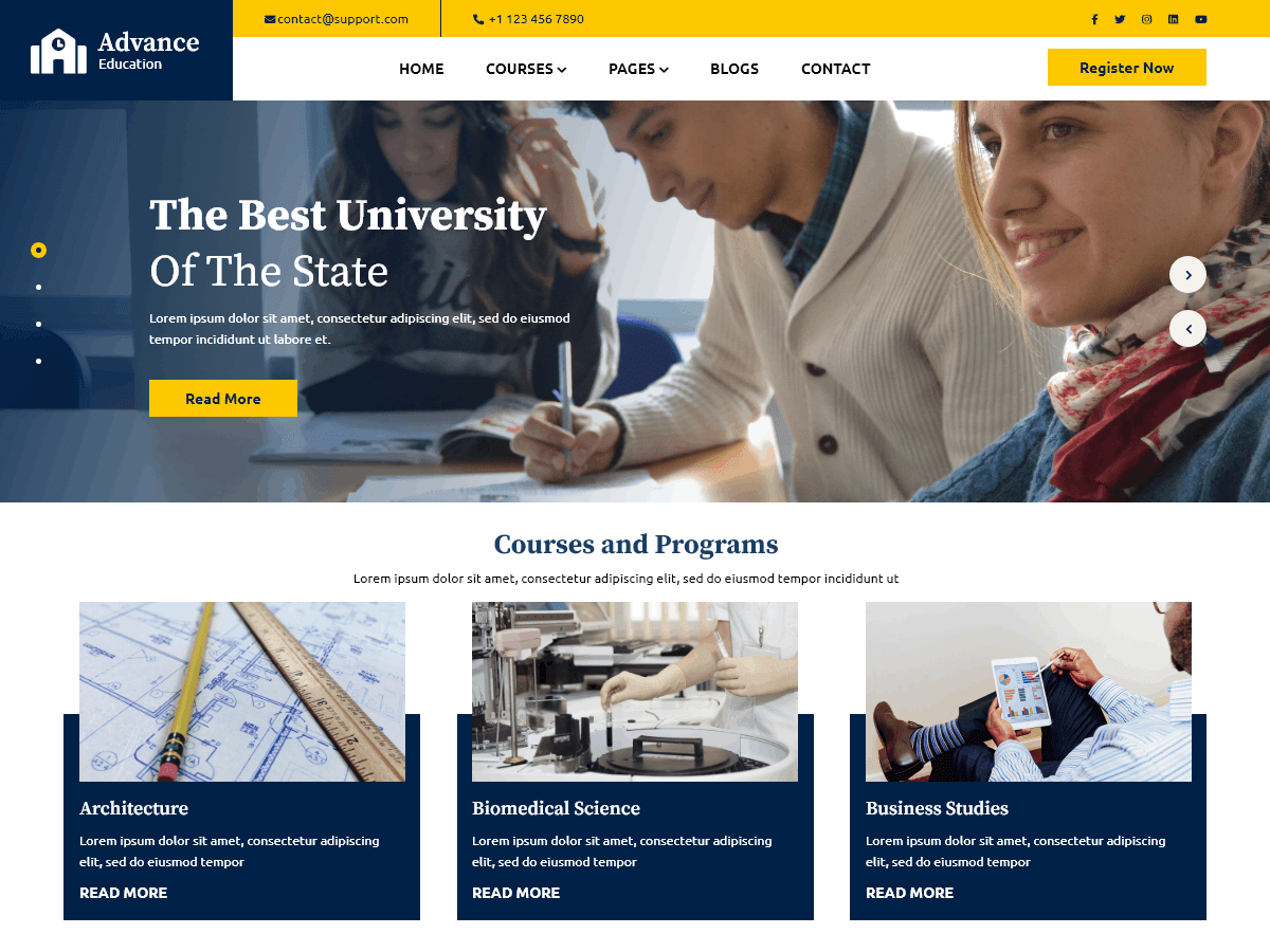 Advance Training Academy WordPress 主题