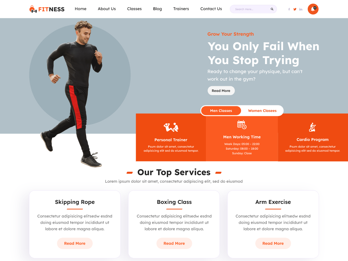 Fitness Exercise Hub WordPress 主题