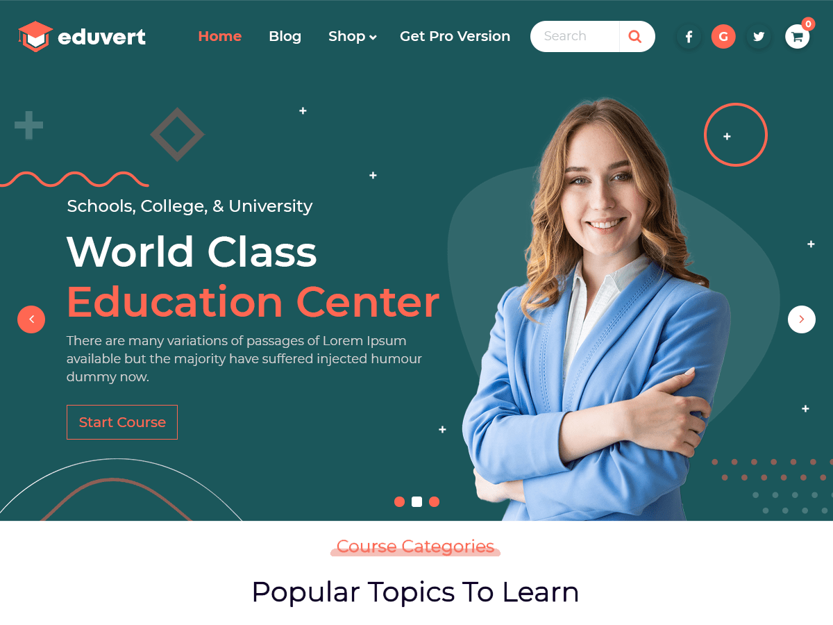 Eduvert WordPress 主题