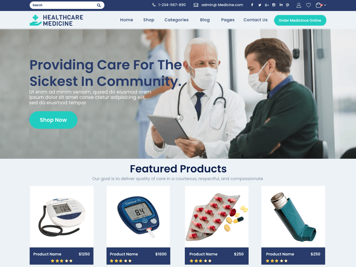 Healthcare Medicine WordPress 主题