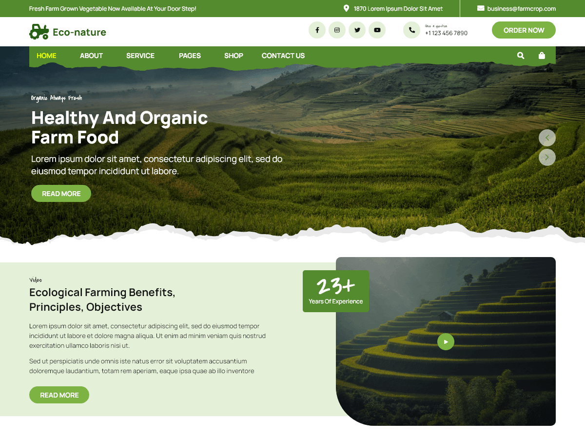 Eco Nature Elementor WordPress 主题