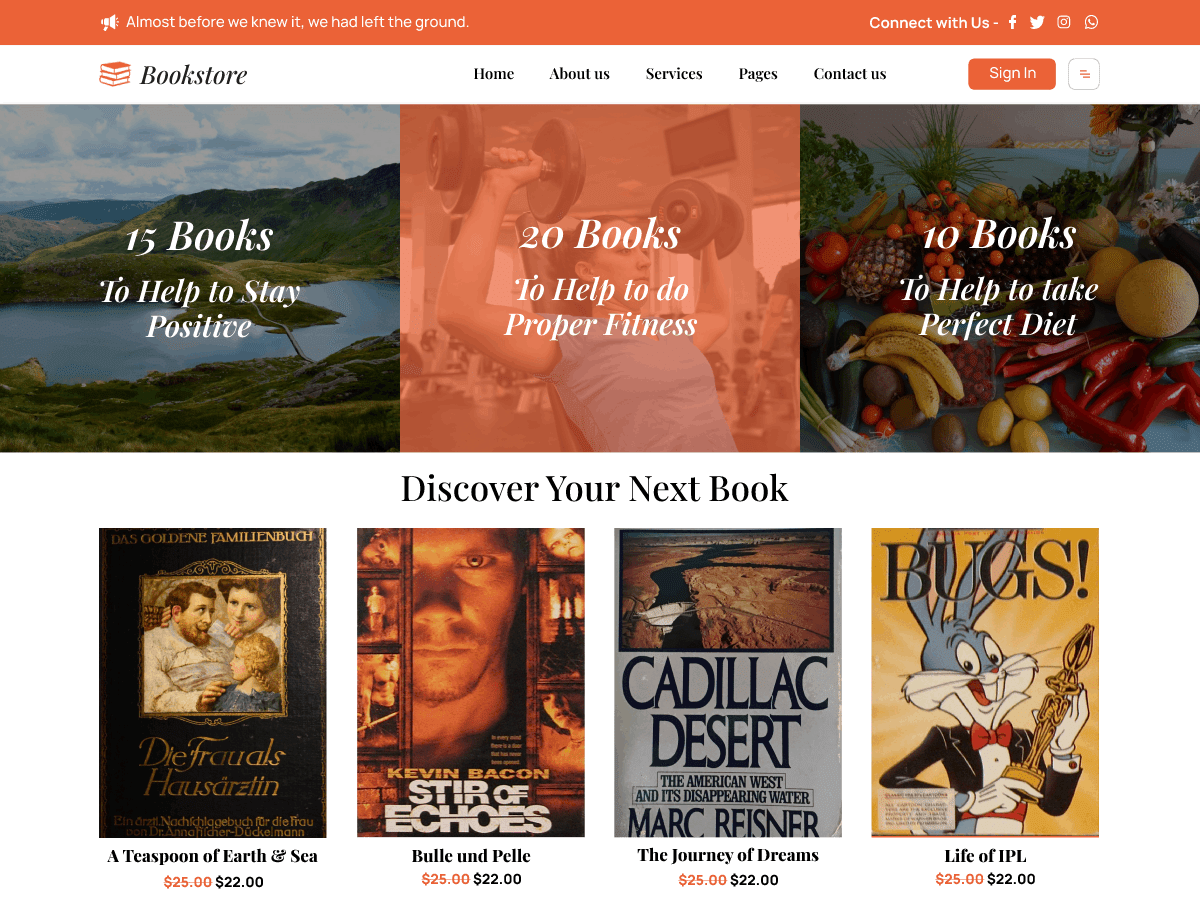 Stationary Bookstore WordPress 主题