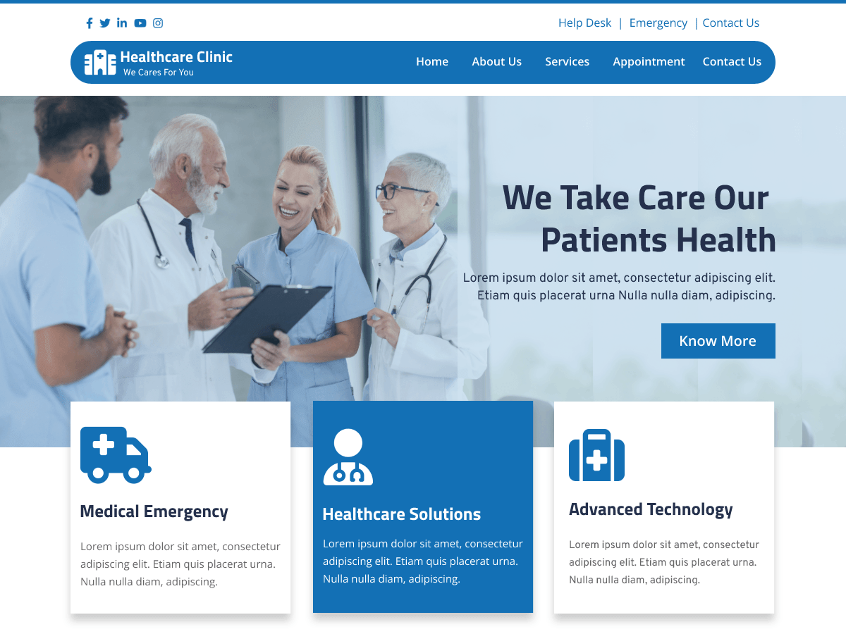 Healthcare Clinic WordPress 主题