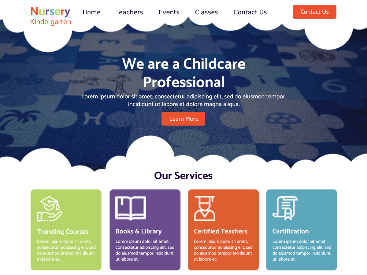 Nursery Kindergarten WordPress 主题