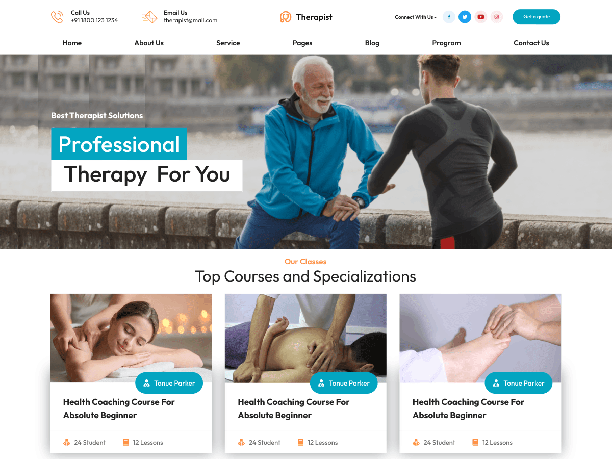 Chiropractor Therapy WordPress 主题