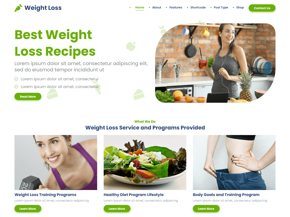 Weight Loss WordPress 主题