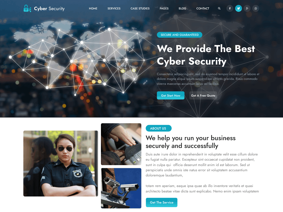 Cyber Security Services WordPress 主题