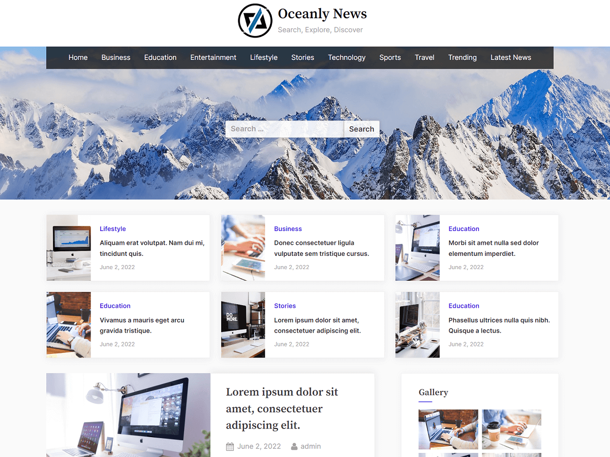 Oceanly News WordPress 主题