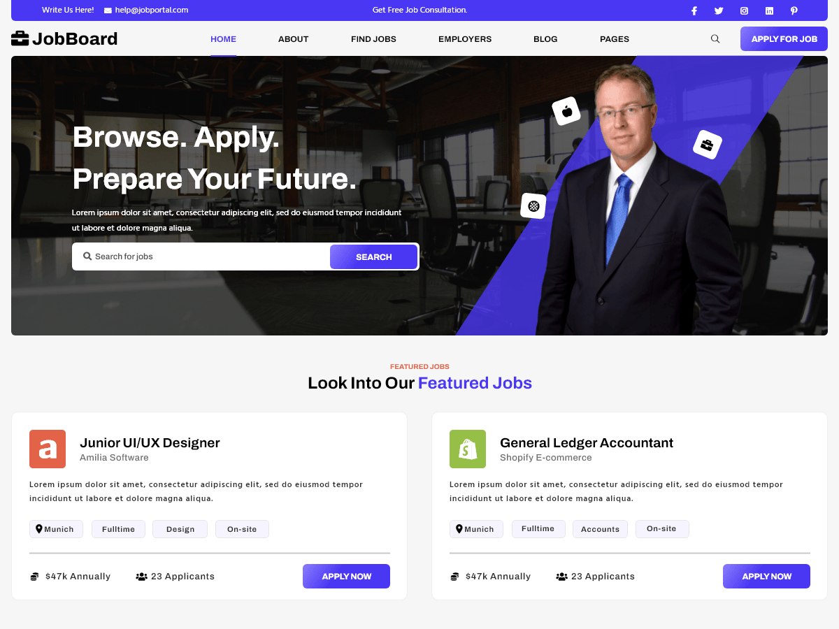 VW Job Board WordPress 主题