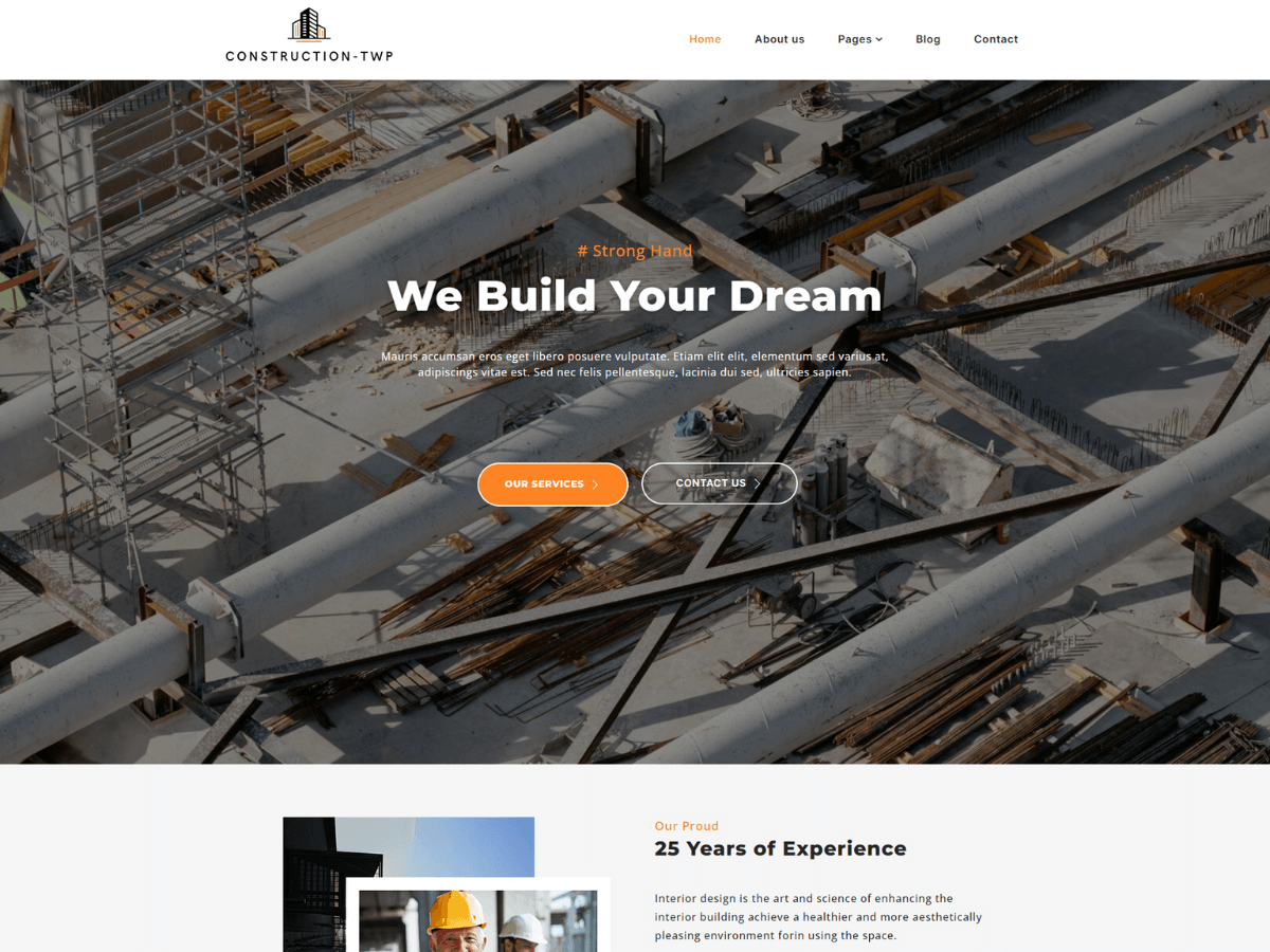 Construction Elementor WordPress 主题