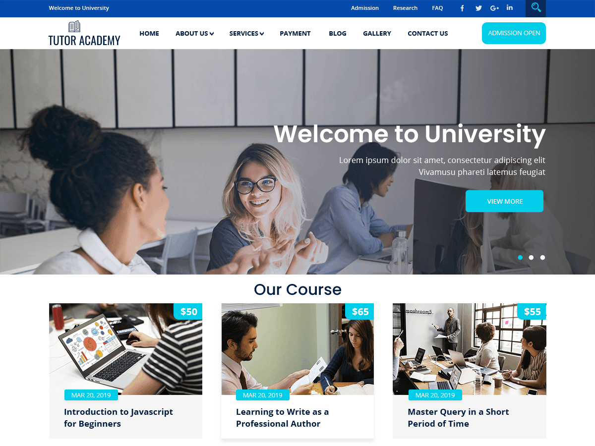 Tutor Academy WordPress 主题