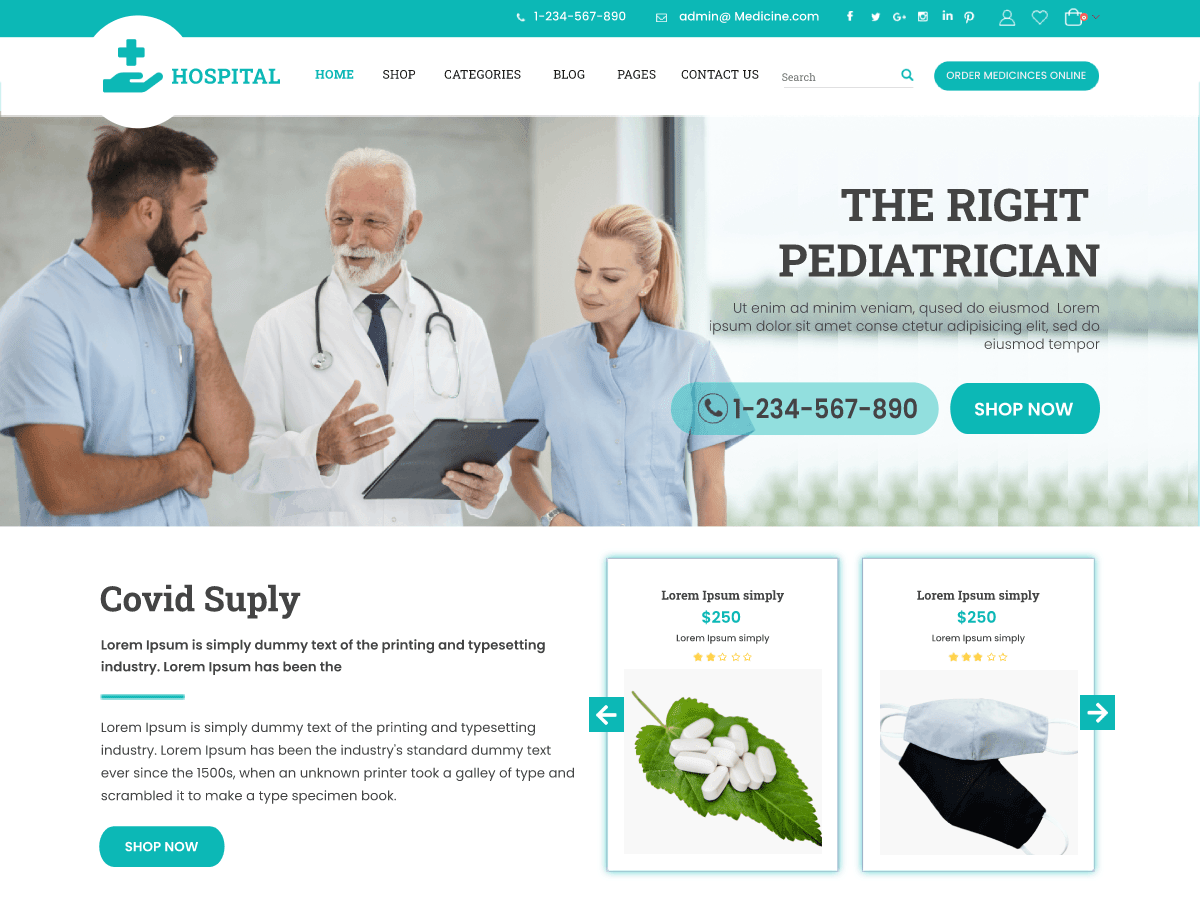 Health Care Hospital WordPress 主题