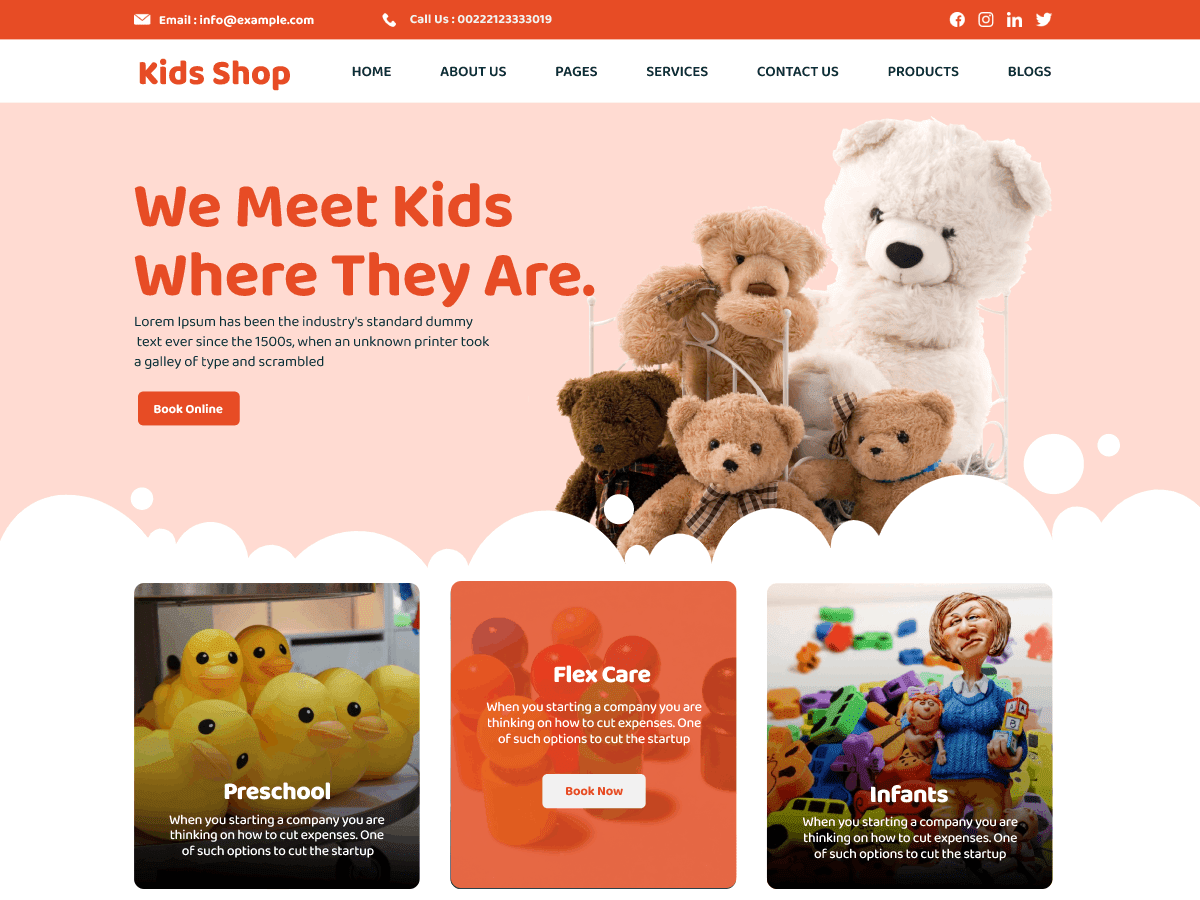 Kids Gift Shop WordPress 主题
