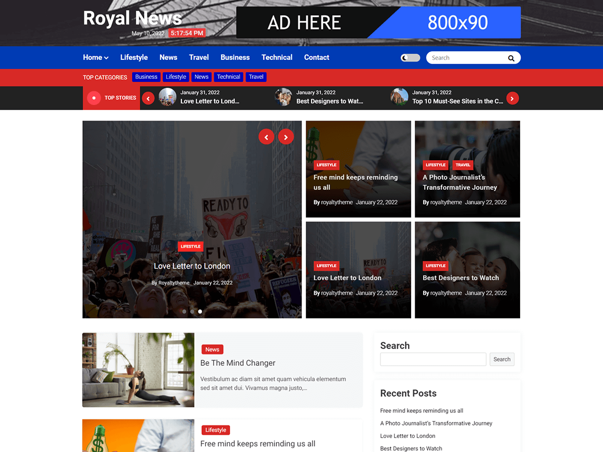 RoyalNews WordPress 主题