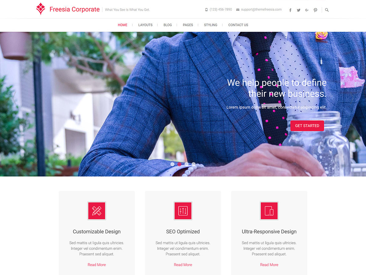 Freesia Corporate WordPress 主题