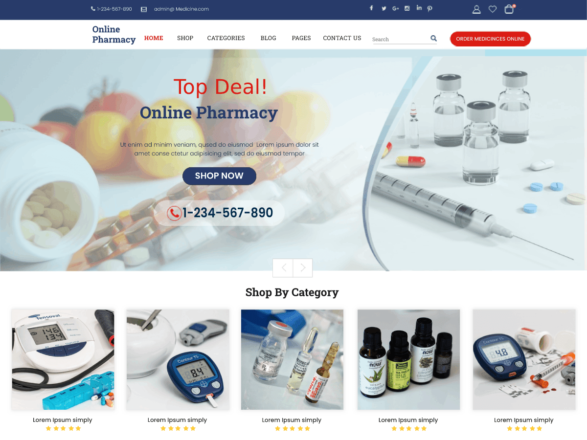 Online Pharmacy WordPress 主题