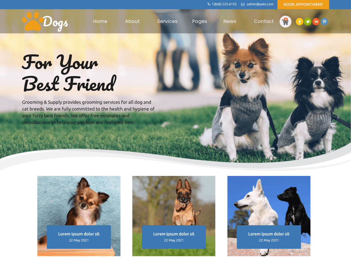 Dog Breeder WordPress 主题