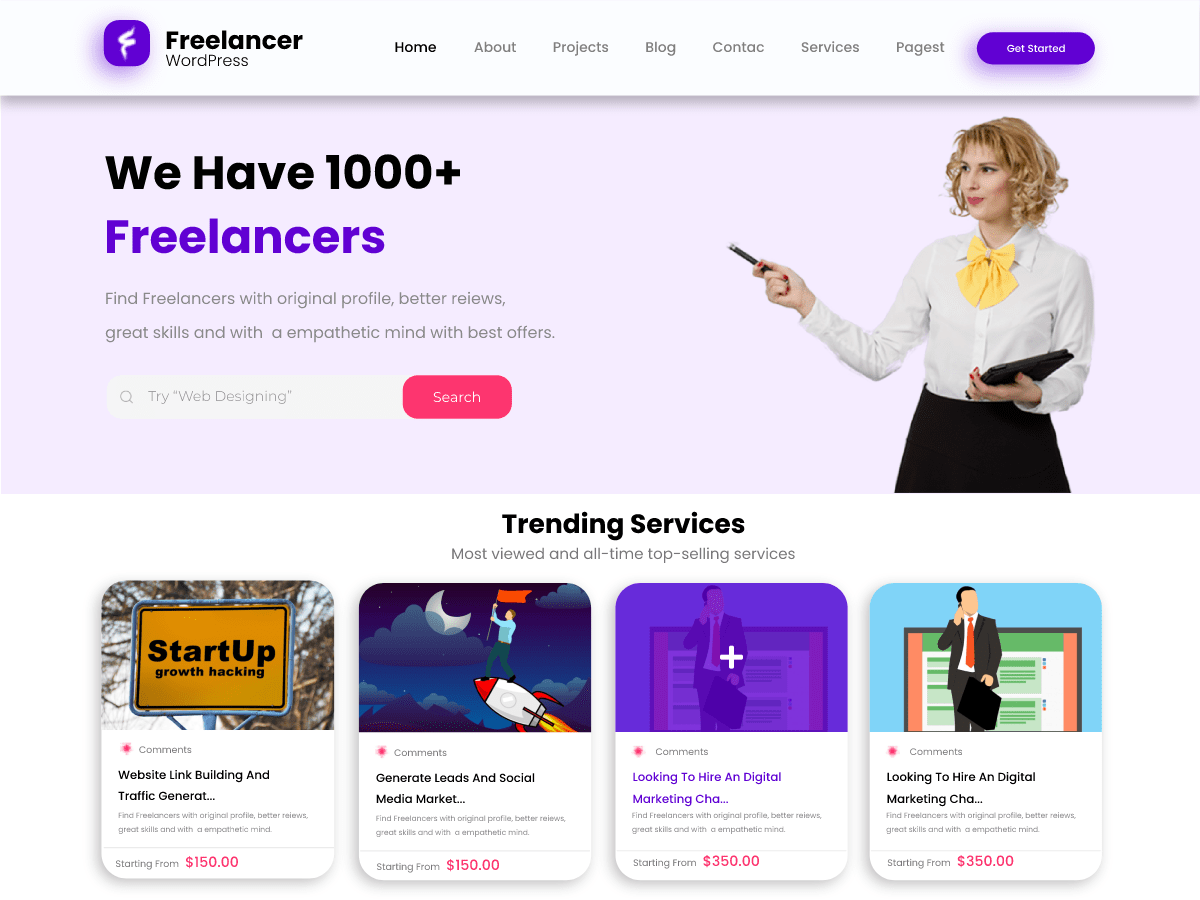 Freelancer Services WordPress 主题