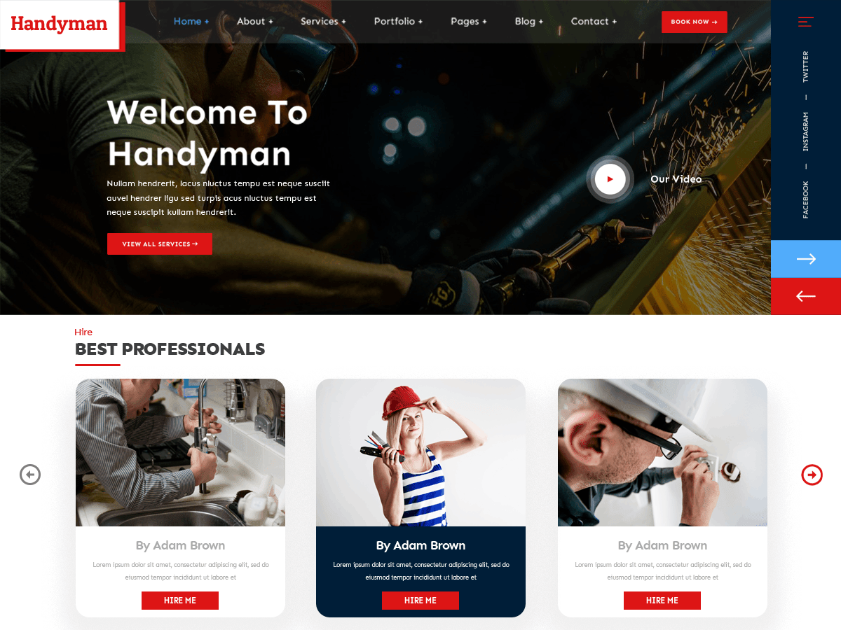 VW Handyman Services WordPress 主题