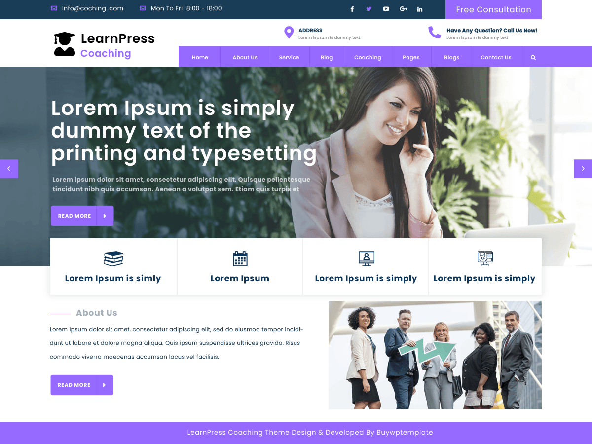 LearnPress Coaching WordPress 主题