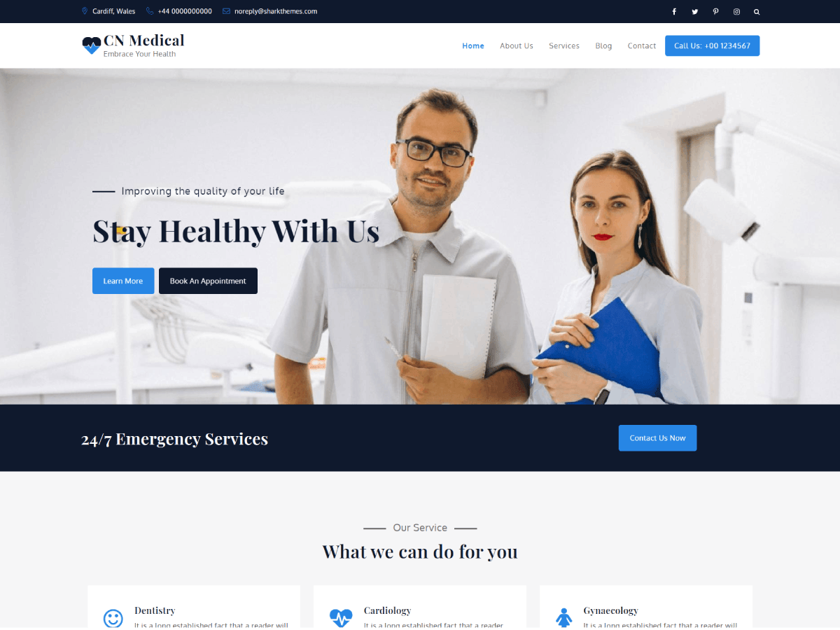 CorpoNotch Medical WordPress 主题