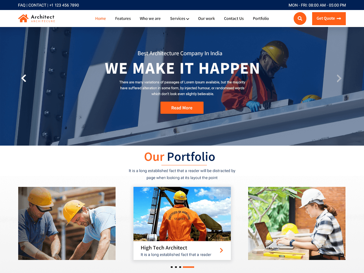 Architect Architecture WordPress 主题