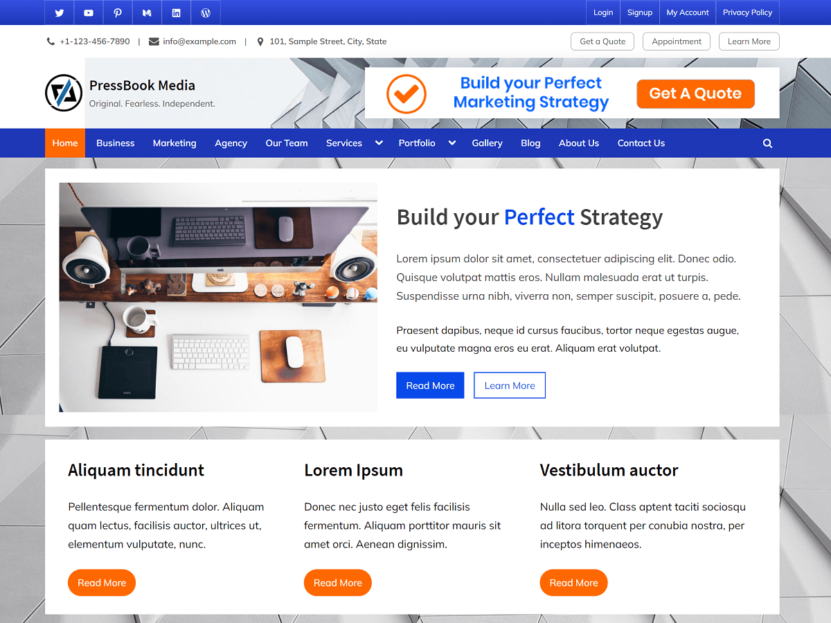 PressBook Media WordPress 主题