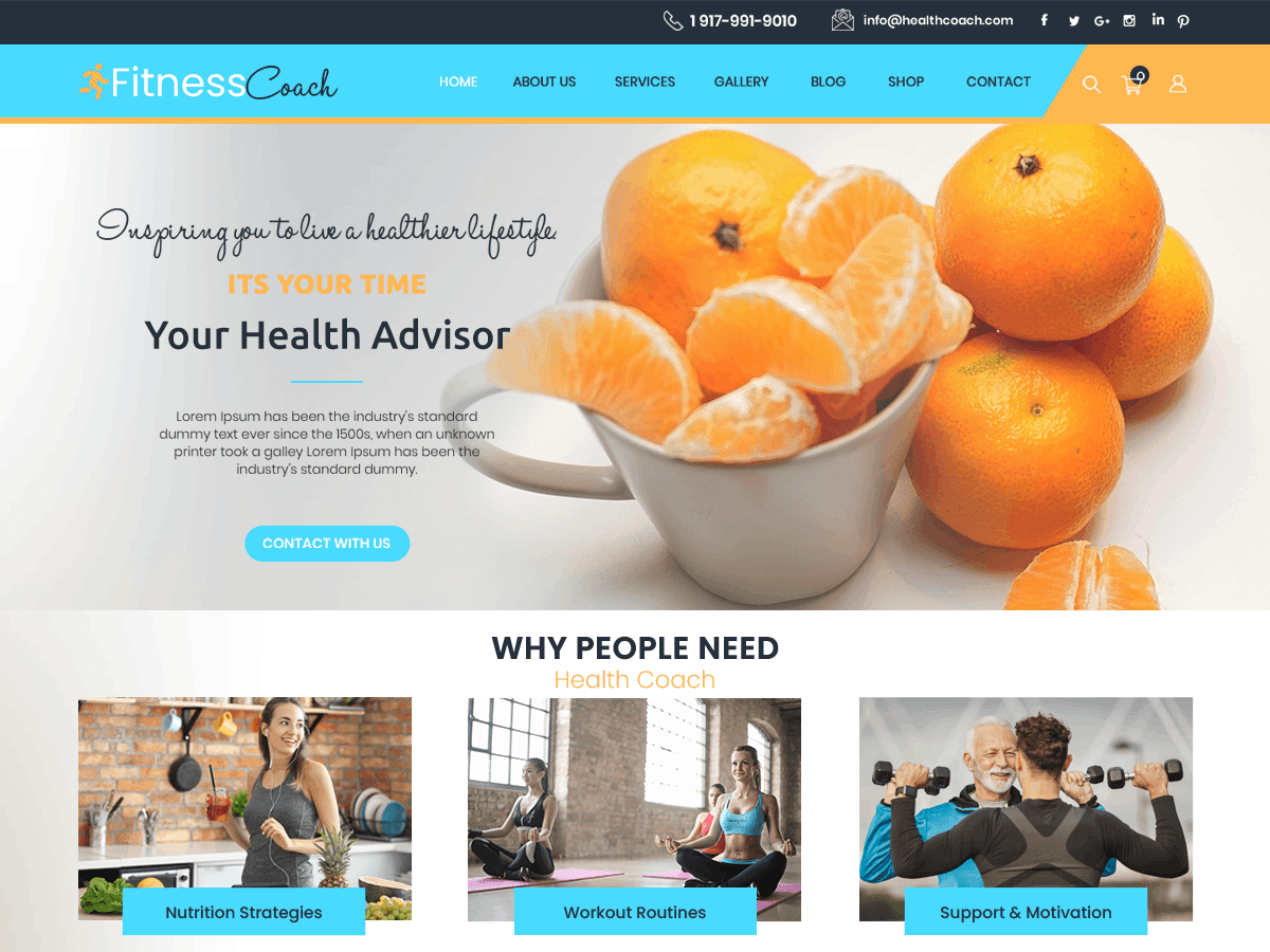 Fitness Coaching WordPress 主题