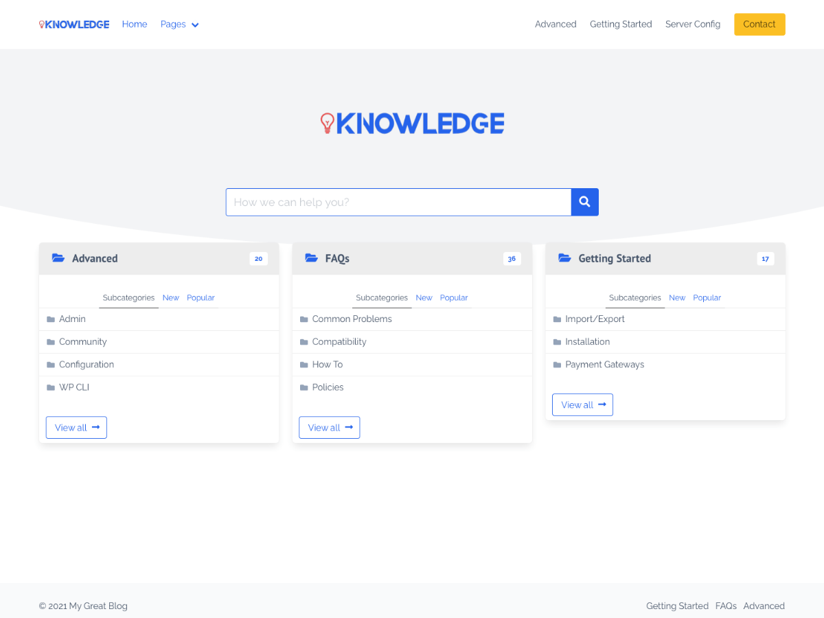 IKnowledgeBase WordPress 主题