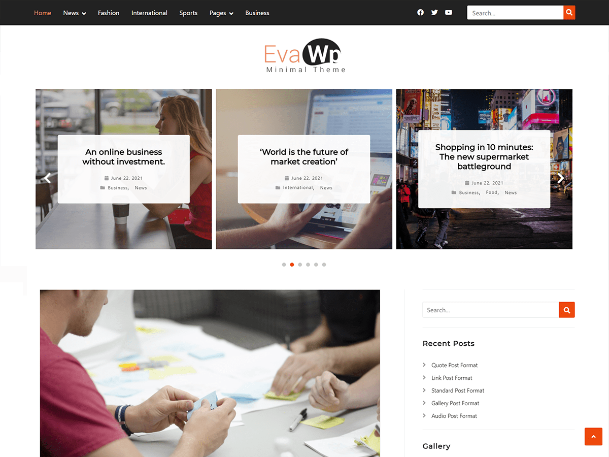 evaWp WordPress 主题