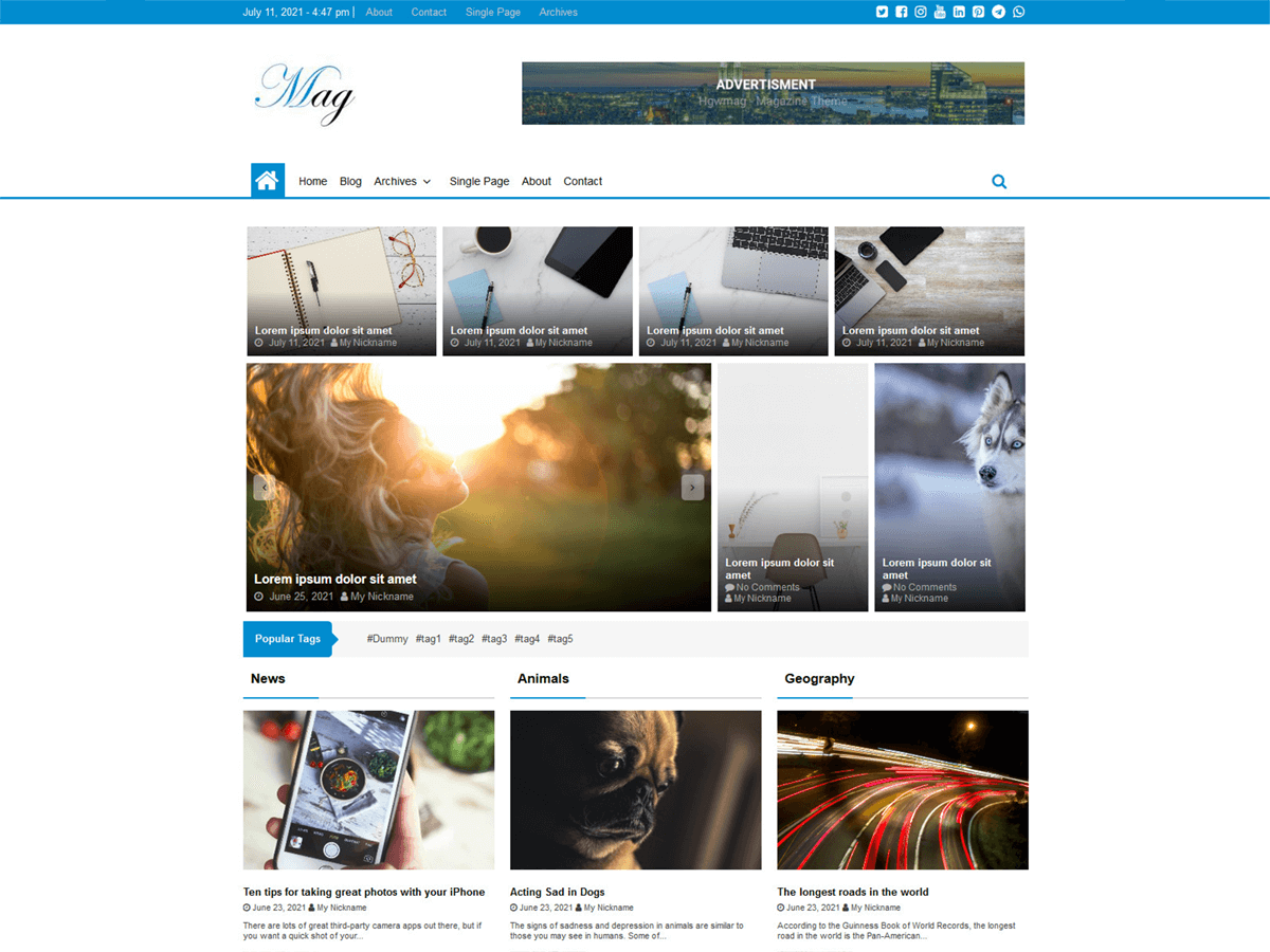 HgwMag WordPress 主题