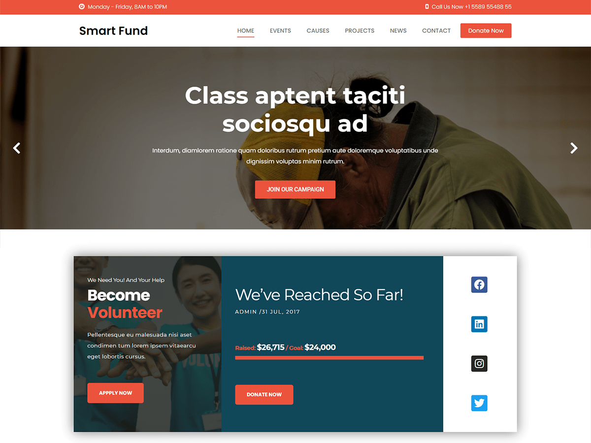 Smartfund WordPress 主题