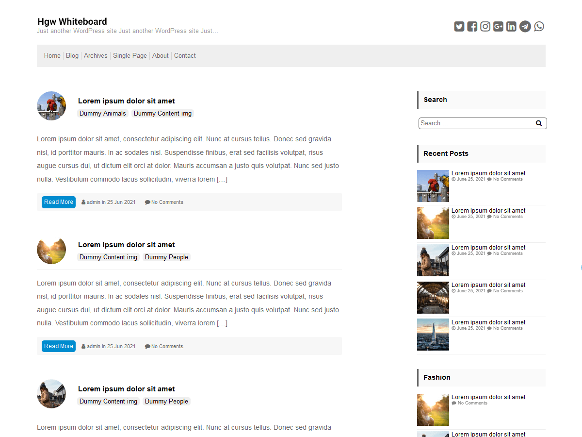 HGW Whiteboard WordPress 主题
