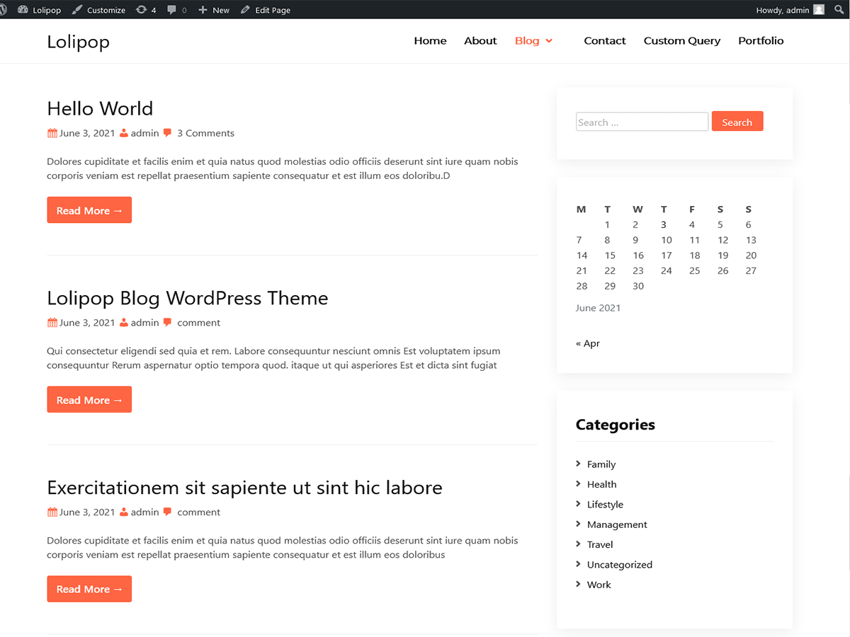 Lolipop WordPress 主题