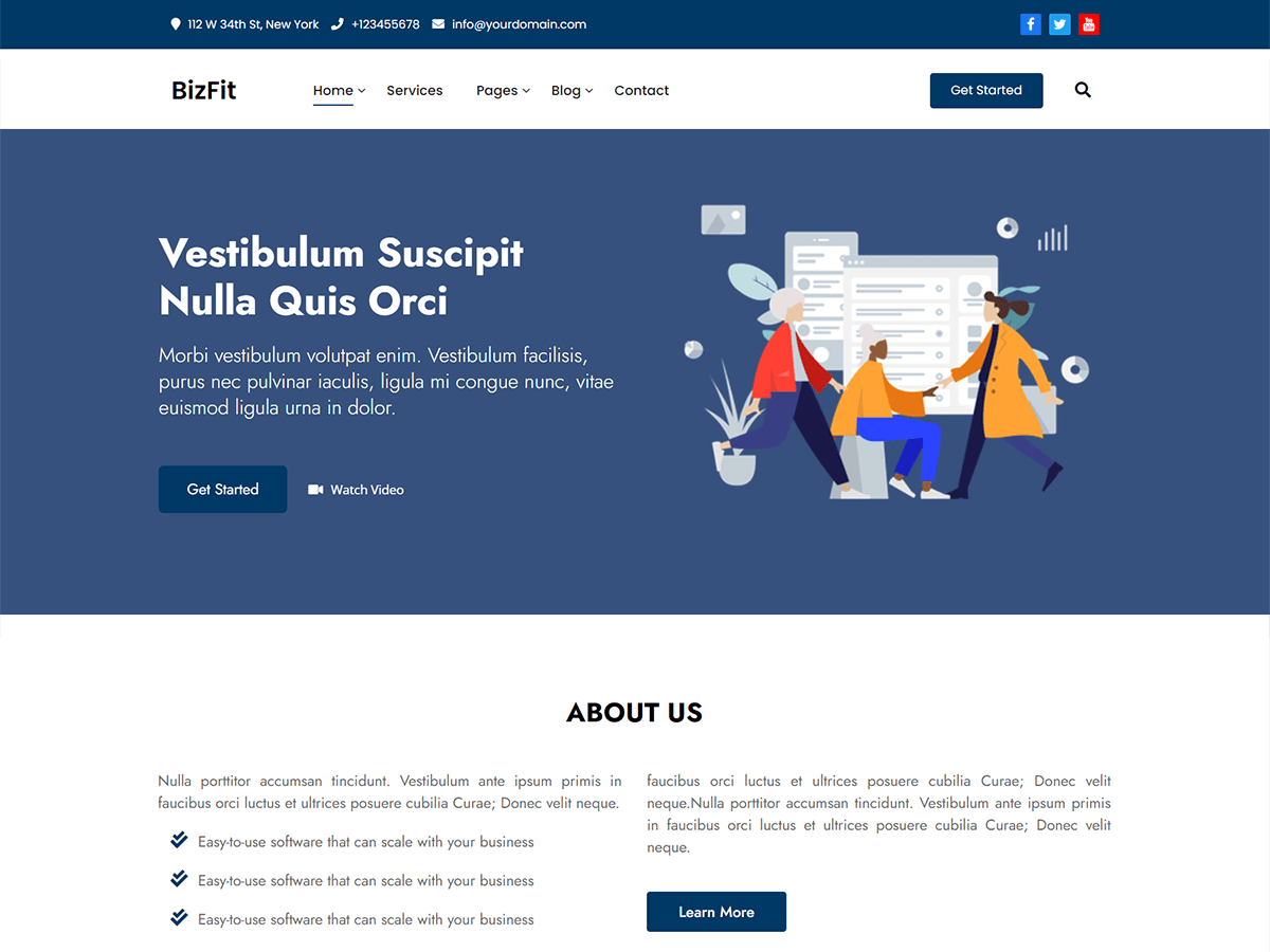 BizFit WordPress 主题